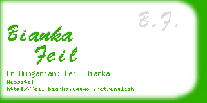 bianka feil business card